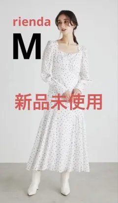 rienda（リエンダ） バストギャザーパフSLV OP 白　M