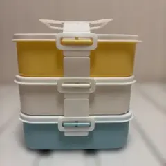 3段ランチボックス 弁当箱 パステルカラーのサムネイル