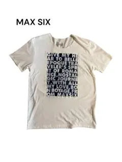 MAX SIX マックスシックス3D print tシャツ　白のサムネイル