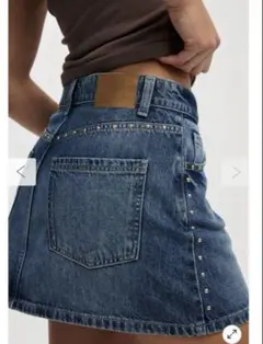 COTTON:ON Denim Mini Skirt 24 Y2K スパンコール