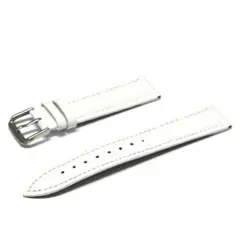 腕時計 ベルト 18mm レザー クロコ押し 白 バネ棒付 L3 ラスト