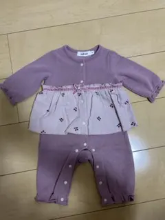 フリル付きサクランボ柄ロンパース　サイズ70