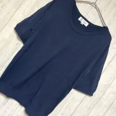 MK MICHEL KLEIN 半袖サマーニット ネイビー サイズ38のサムネイル