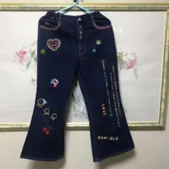エンジェルブルー  Angel Blue デニムパンツ 刺繍 レトロ  130