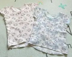 女の子用肌着 110cm 2枚セット キルティング半袖冬用半袖　キルティング