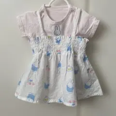 ミッフィー ワンピース　ロンパースセット　80cm