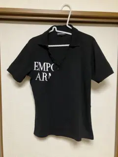 ✨美品✨EMPORIO ARMANI ポロシャツ ブラック ロゴ