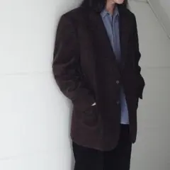 シルク混◎ 90s Corduroy Wool Tailored Jacket