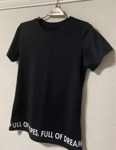 A1ぴ 半袖 Tシャツ 黒 裾下 プリント 150cm 女の子