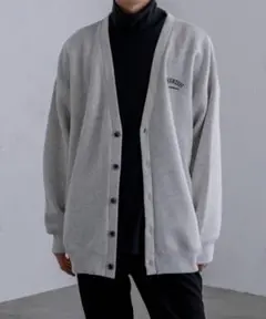 adoonplain グレー カーディガン 裏起毛