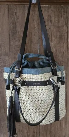 極美品】DIESEL ディーゼル NELLI 2way 巾着バッグ 黄 - メルカリ