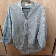 Edit Sheen ストライプ 七分袖シャツ