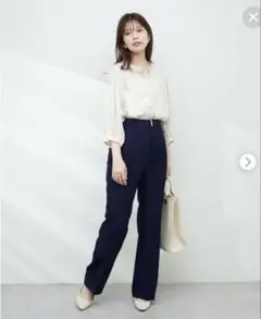 osono ハイウエスト フレアパンツ ブラック