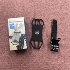 m*p様 自転車用スマホホルダー 360度回転 黒のサムネイル