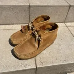 クラークス ワラビー ブーツ ゴアテックス ブラウン 茶 レザー BROWN
