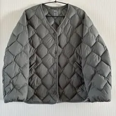 ド*ー様 ユニクロウルトラライトダウンリラックスジャケットLサイズオリーブカーキ