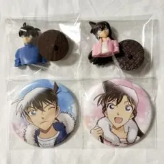 名探偵コナン ウェットカラーシリーズ 缶バッジ チョコエッグ 工藤新一 毛利蘭