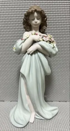 廃盤希少 スカートに花いっぱい LLADRO リヤドロ 少女 アンダーウェア陶器 廃盤希少 スカートに花いっぱい LLADRO リヤドロ 少女 アンダーウェア