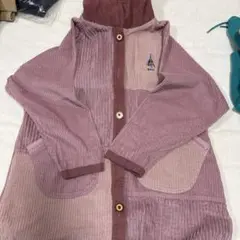 コーデュロイフードジャケット ピンク