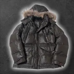 極美品✨00s archive リアルファー　ダウン ジャケットY2K グランジ