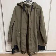 trois トロワ　カーキ フード付き モッズコート