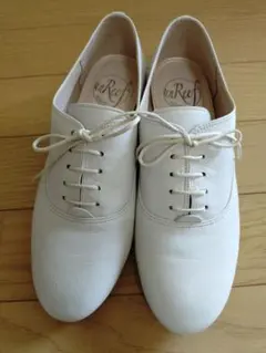 アンリーフ★22.5cmオフホワイト ★レースアップシューズ