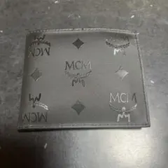 MCM エムシーエム 二つ折り財布 ヴィセスト柄 ブラック ナイロンキャンバスのサムネイル