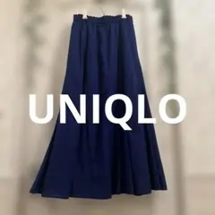 ユニクロネイビー フレアスカート ゴムウエストS