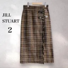 JILL STUART テイラーチェックスカート タイトスカート 2