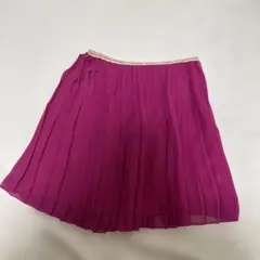 DRESSTERIOR シフォン プリーツスカート 赤紫 裏地付 36 Sのサムネイル