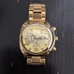 DIESEL ディーゼル クロノグラフ ゴールドカラー DZ-5302 - メルカリ