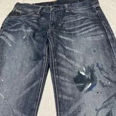 RRL ペイント加工 ストレートデニム