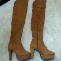 値下げしました！キャメルニーハイブーツ♡