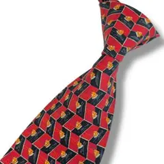 【美品】dunhill　ダンヒル　ネクタイ　総柄　イタリア製　シルク100%