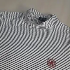 PEARLY GATES メンズ　モックネックシャツ ボーダー　サイズ6(LL)