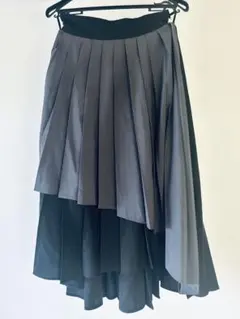 HARE アシンメトリー プリーツスカート ブラックのサムネイル