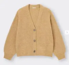 【新品未使用】GU 未使用　パフィータッチ　パフスリーブ　カーディガンMイエロー