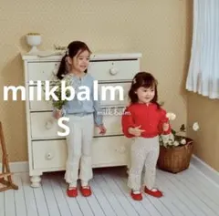 milkbalm 花柄ワッフルパンツ メランジ グレー 綿100% S 90