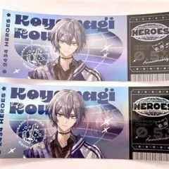 HEROES Half Anniversary チケット風カード 小柳ロウ Dytica ハーフアニバーサリー ホログラムチケット風カード 小柳ロウ