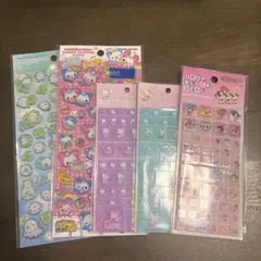 タイルシール　キャンディグリッターシール　パワパフ　キティ　シマエナガ