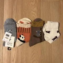 【新品未使用】動物柄ソックス 4足セット