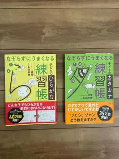 【未使用】なぞらずにうまくなる 子どものひらがな・カタカナ練習帳 2冊セット