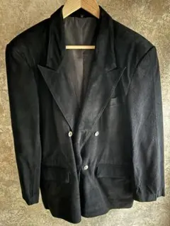 ブラックスエード ダブルブレスト テーラードジャケット