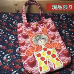 コヤンイサムチョンふっくらバッグ縦型タイプ★兎ルミちゃんハート柄生地