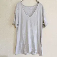 お得⭐️ Tシャツ Vネック 半袖 無地 M 白 モダール レディース トップス