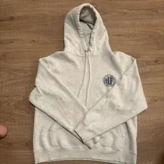 HUF パーカー グレー ロゴ刺繍