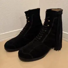 美USED 1314AW ソロイスト フリンジ ブーツ ブラック サイズMのサムネイル
