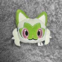 ポケットモンスター　ニャオハ ダイカットフェイス　ポーチ ぬいぐるみ