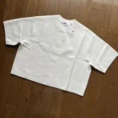 ユニクロWOMENウォッシャブルミラノリブセーター半袖新品未使用タグ付き