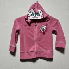 ドキンちゃん　なりきり　ピンク フード付き トレーナー 100